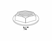 Kirchhoff přírubová matice pro upevnění armatury 24,2 mm (3/4" IG)