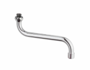 Kirchhoff S-trubkový výstup se směšovací tryskou a O-kroužkem, 20 mm (3/4") x 300 mm, chrom
