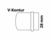 Koncová krytka Kirchhoff CU 1 pouzdro polotovar 28 mm
