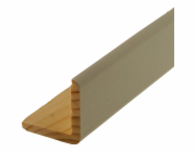 Döllken Profiles Úhlová lišta, borovice, bílý lak, 33 mm x 19 mm, délka 2400 mm