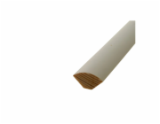 Döllken Profiles Čtvrtkruhový borovicový hranol, bílý lak, 14 mm x 14 mm, délka 2400 mm