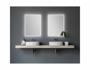 DSK Zrcadlo Design LED stříbrné Rio 80 cm x 60 cm