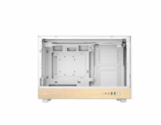 DEEPCOOL Case CH260 WOOD WH, mATX, Průhledná bočnice, bílo-dřevěná