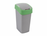 CURVER Flip Bin Odpadkový koš Stříbrná/zelená 25l