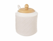 Cukřenka se lžičkou WHITELINE porcelán/bambus