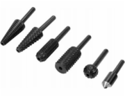 Dedra Sada 6 fréz Shank na kov a dřevo, stopka 6 mm