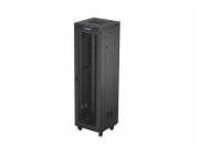 19" VOLNĚ STOJÍCÍ RACKOVÁ SKŘÍŇ 42U/600X600 (FLAT PACK) SE SÍŤOVÝMI DVEŘMI LCD ČERNÁ LANBERG V2