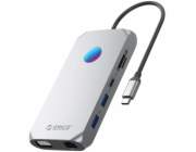 Orico XCR 12v1 RGB USB-C stanice/replikátor, šedá (ORICO-XCR-X2-GY-BP)