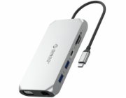 Orico XCR 12v1 USB-C stříbrná dokovací stanice/replikátor (ORICO-XCR-X22-SV-BP)