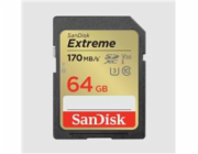 SanDisk SDXC karta 64GB Extreme (170 MB/s Class 10, UHS-I U3 V30)