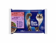 OPTIVITAL Lamb and beef Box - mokré krmivo pro kočky - 4x85g