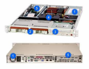 SUPERMICRO 1U chassis 2x 3,5" HS SAS/SATA, bez zdroje