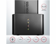 AXAGON ADSA-D25, USB 3.2 Gen 1 - 2x SATA 6G 2.5" SSD/HDD CLONE MINI dokovací stanice