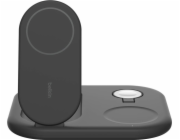 Belkin Boost Charge 3-in-1 Magnetic Foldable Wireless Charger with Qi2 15W + 36W Charger - Black