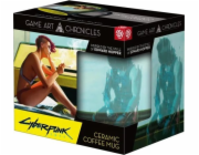 Hrnek pro odhalení tepla Good Loot Cyberpunk 2077 Game Art Chronicles - V & Edward Hopper 450 ml Černá, Žlutá