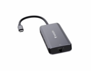 VERBATIM Dokovací stanice USB-C, 6v1, RJ45, HDMI, USB-C PD, 3xUSB 3.0, šedá