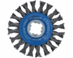 Bosch X-LOCK okruzní ocel.kartác 115mm copánkový 0.5mm ocel