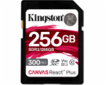 Kingston SDXC karta 256GB Canvas React Plus SDXC UHS-II 300R/260W U3 V90 for Full HD/4K/8K