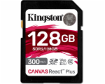 Kingston SDHC UHS-II 128 GB SDR2/128GB Kingston SDXC karta 128GB Canvas React Plus SDXC UHS-II 300R/260W U3 V90 for Full HD/4K/8K