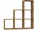 Knihovna do obývacího pokoje Topeshop STEP ARTISAN 3X3