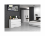 Topeshop M6 120 2X3 matná bílá komoda