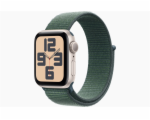 Apple Watch SE GPS 40mm Starlight Aluminium Case with Lake Green Sport Loop