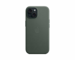 Látkové pouzdro Apple FineWoven s MagSafe pro iPhone 15 - věčně zelená