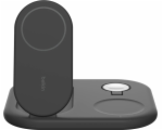 Belkin Boost Charge 3-in-1 Magnetic Foldable Wireless Charger with Qi2 15W + 36W Charger - Black