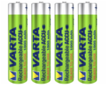 1x4 Varta Rechargeable Aku AAA NiMH 1000 mAh Micro